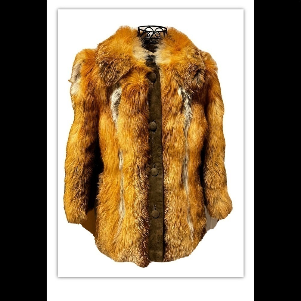 VINTAGE GENUINE FUR COAT LUXURY FURS BY MANNIS SIZE M Button Up Gorgeous - Picture 5 of 14